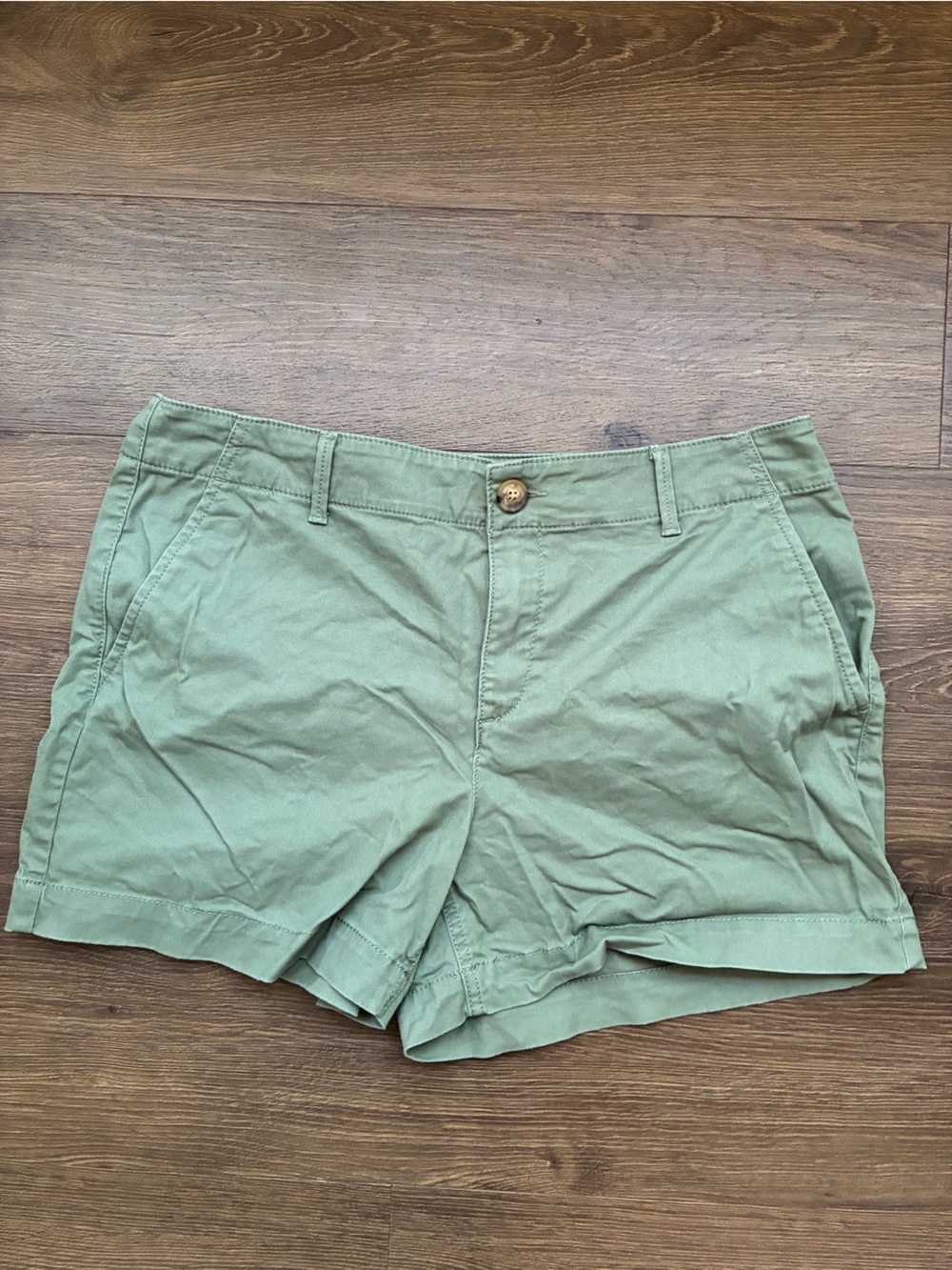 LOFT Olive Green Women’s Cotton Blend Bermuda Shorts